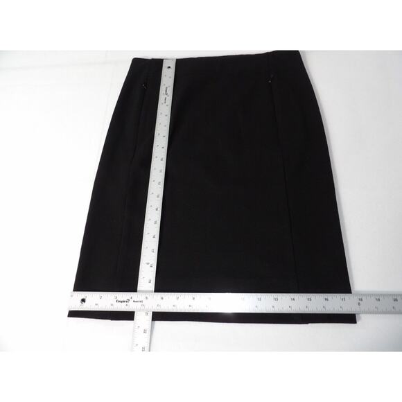 Diane Von Furstenburg Koto Pencil Skirt Sz 8 Black Zip Close Pockets Ponte Knit - Picture 10 of 15